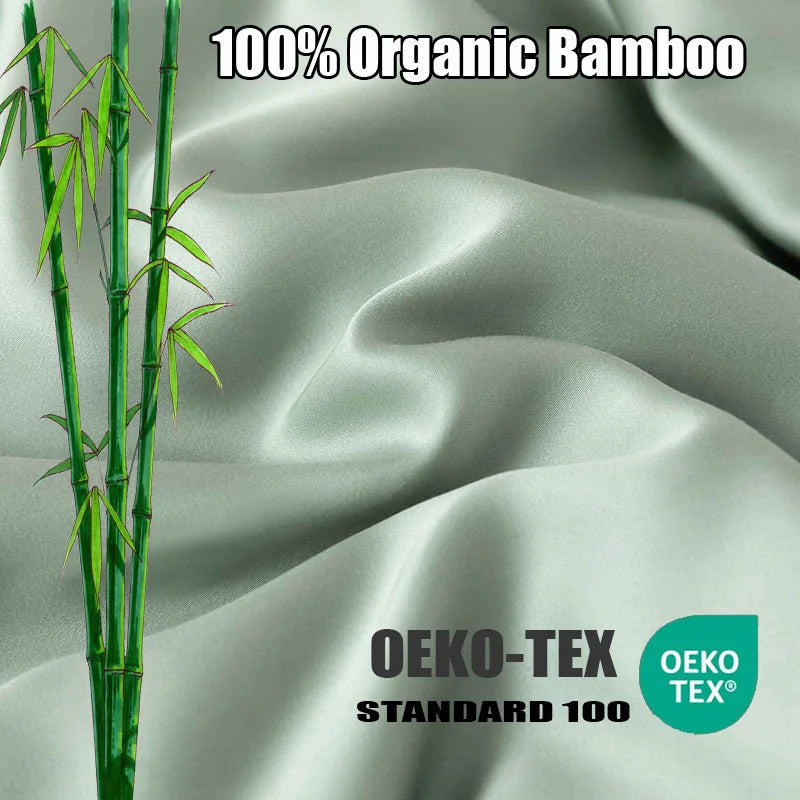 Home 100% Bamboo Flat Sheet 1Pc Luxury Soft Bed Sheet Cover Single Double King Queen Size Bed Sheets Silky (Pillowcase Need Buy)